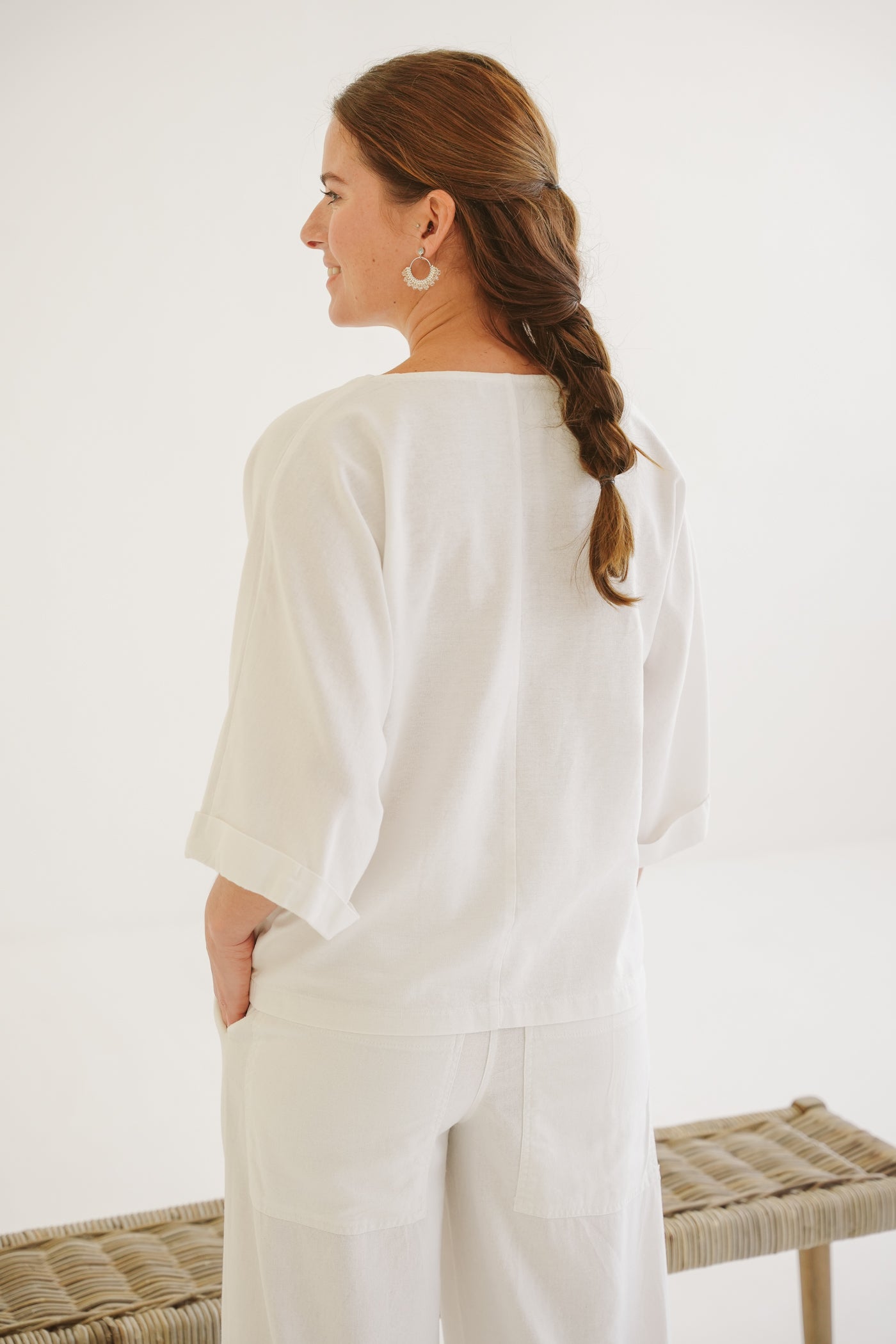 Nerissa Linen Boxy Top