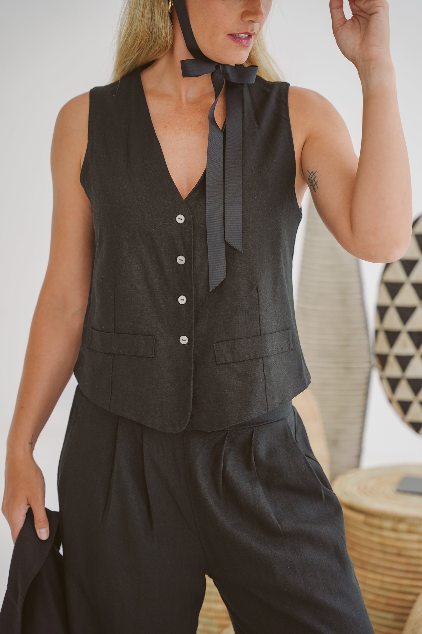 Lola Linen Waistcoat