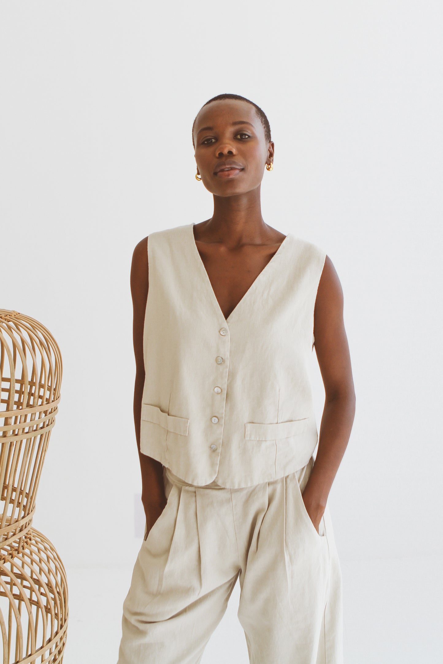 Lola Linen Waistcoat