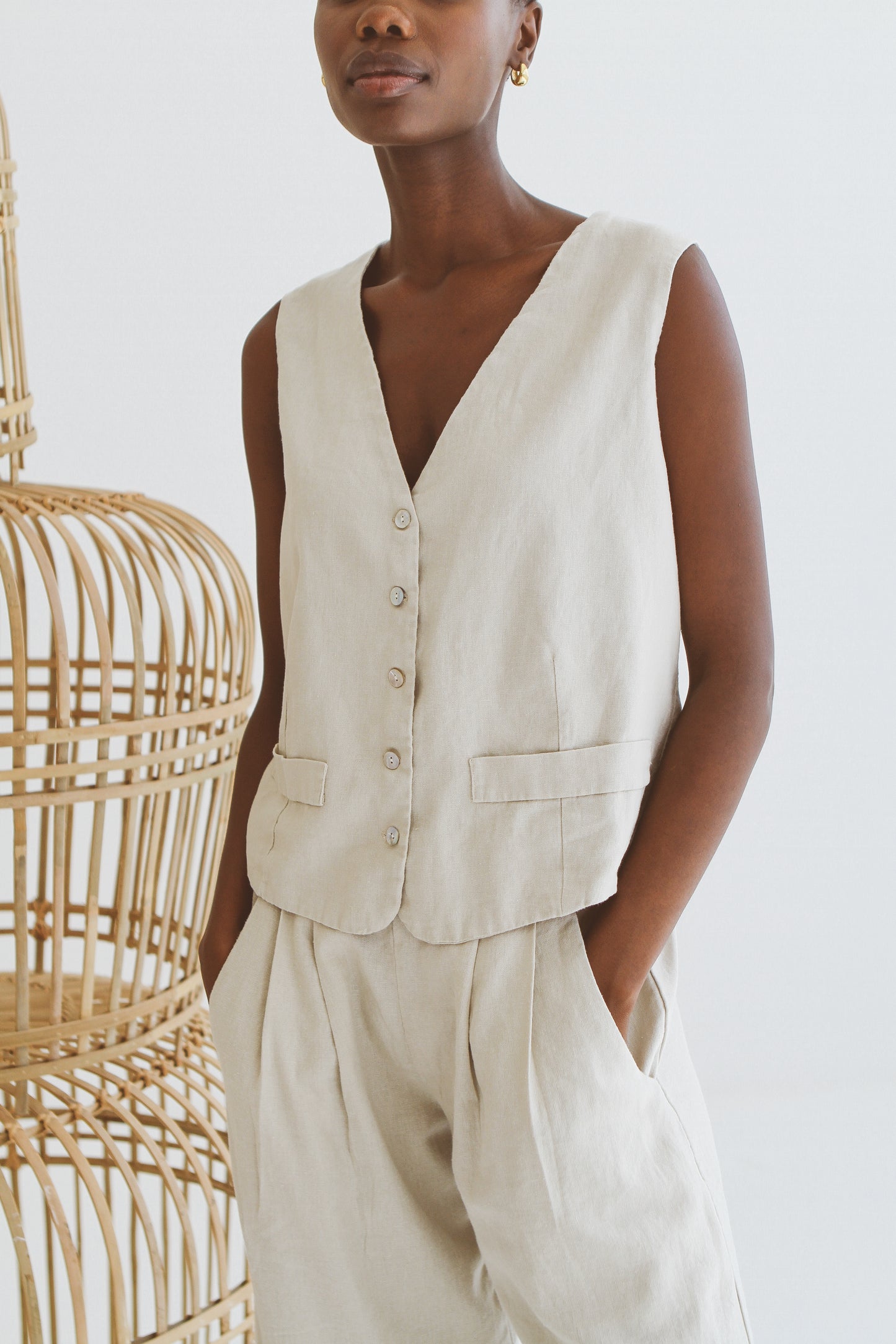 Lola Linen Waistcoat